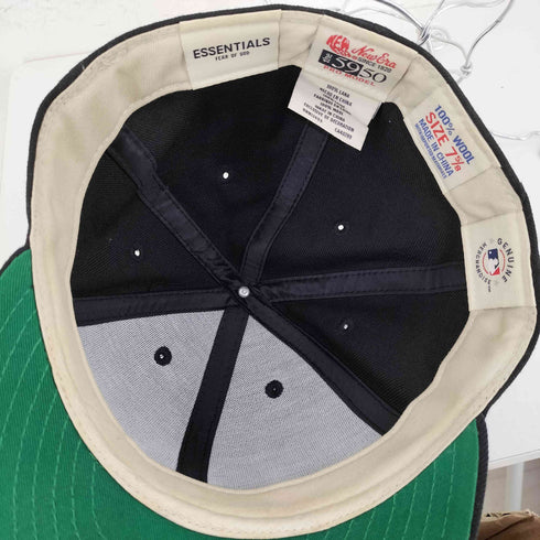 フェイアーオブゴッド エッセンシャルズ FEAR OF GOD ESSENTIALS 59FIFTY Fitted Hat Navy メンズ