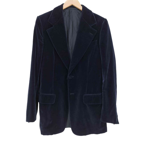 イヴサンローラン Yves Saint Laurent シルク混 ベロアテーラードジャケット メンズ