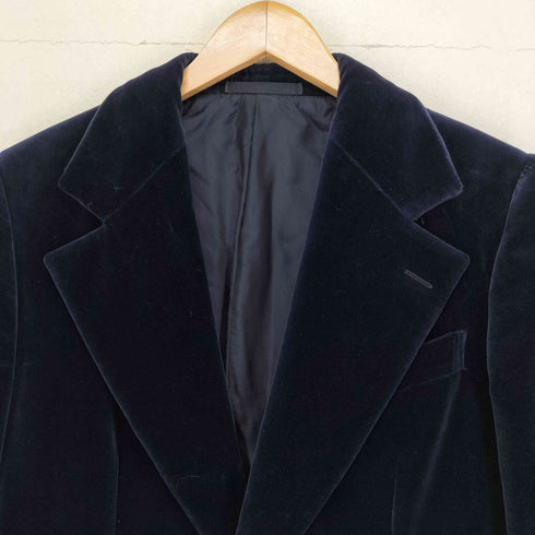 イヴサンローラン Yves Saint Laurent シルク混 ベロアテーラードジャケット メンズ
