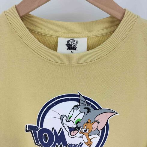 フロント キャラクター プリント クルーネック スウェット メンズ import:M