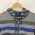 アルマーニエクスチェンジ ARMANI EXCHANGE マルチカラー ボーダー コットン ポリ ジップアップ パーカー メンズ import:L