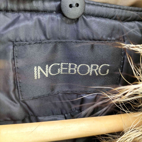 インゲボルグ INGEBORG ラクーンファー 裾フリル ダウンジャケット レディース JPN:11号