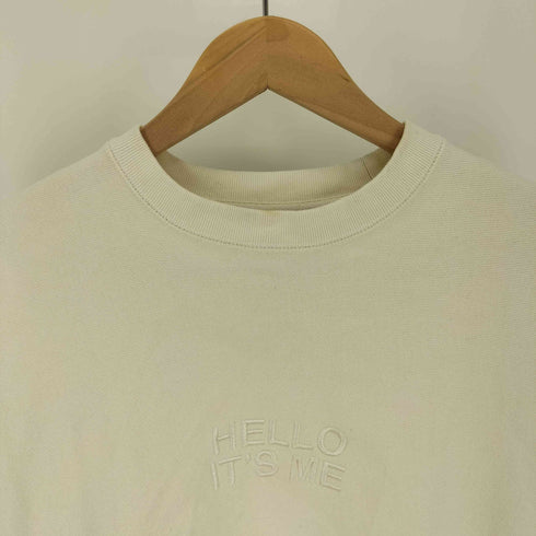ADELE INDEPENDENT ボディ HELLO IT'S ME 刺繍 リバース型 クルーネック スウェット トレーナー メンズ import:S