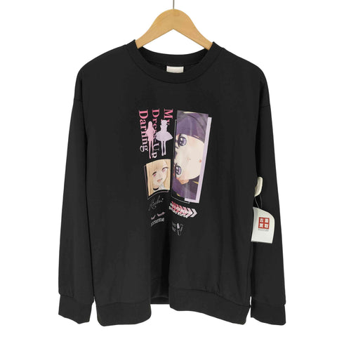 フロント キャラクター プリント L/S Tシャツ ルームウェア パジャマ メンズ JPN:L