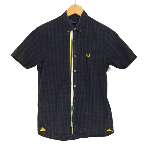 フレッドペリー FRED PERRY ラインデザイン半袖チェックシャツ メンズ JPN:S