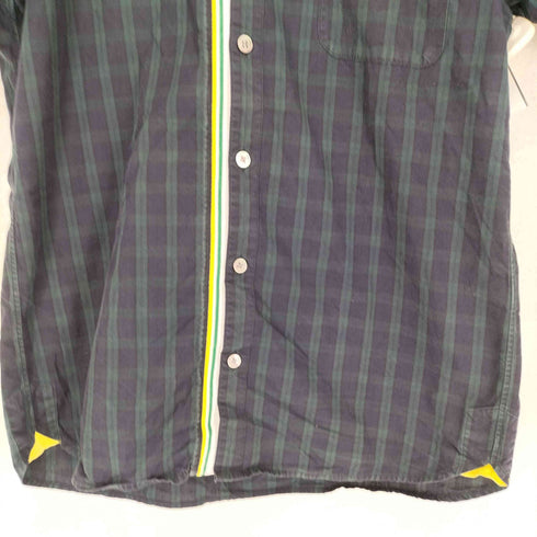 フレッドペリー FRED PERRY ラインデザイン半袖チェックシャツ メンズ JPN:S