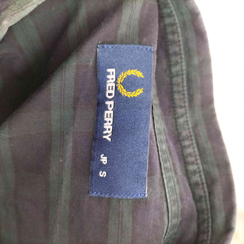 フレッドペリー FRED PERRY ラインデザイン半袖チェックシャツ メンズ JPN:S