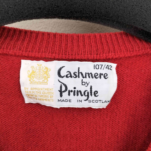 プリングル Pringle pringle スコットランド製 ロゴ刺繍 Vネックカシミヤニット メンズ 107/42