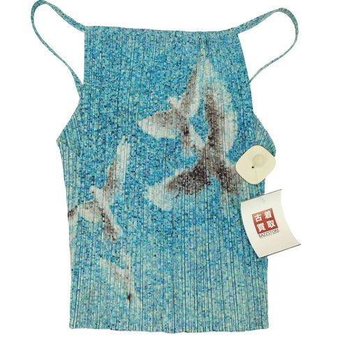 プリーツプリーズイッセイミヤケ PLEATS PLEASE ISSEY MIYAKE 2001SS Archive 鳩 モザイクタイル バックオープン プリーツキャミソール タンクトップ レディース JPN:3