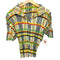 プリーツプリーズイッセイミヤケ PLEATS PLEASE ISSEY MIYAKE 2002SS Archive 幾何学模様 総柄 プリーツ ショートスリーブ オープンカラーシャツ レディース JPN:3