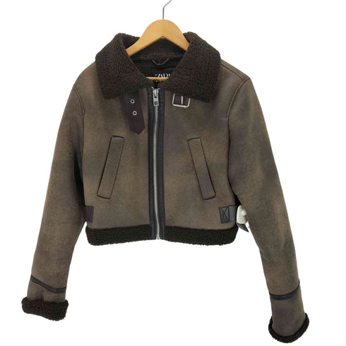 ザラ ZARA ダブルフェイスムートンジャケット レディース import:L