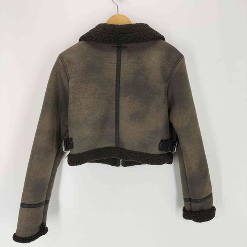 ザラ ZARA ダブルフェイスムートンジャケット レディース import:L
