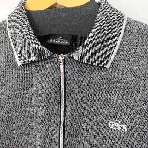 ラコステ LACOSTE ロゴワッペンハーフジップラメポロシャツ レディース JPN:38