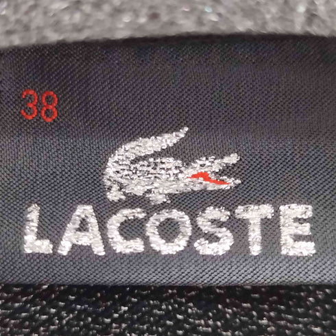 ラコステ LACOSTE ロゴワッペンハーフジップラメポロシャツ レディース JPN:38