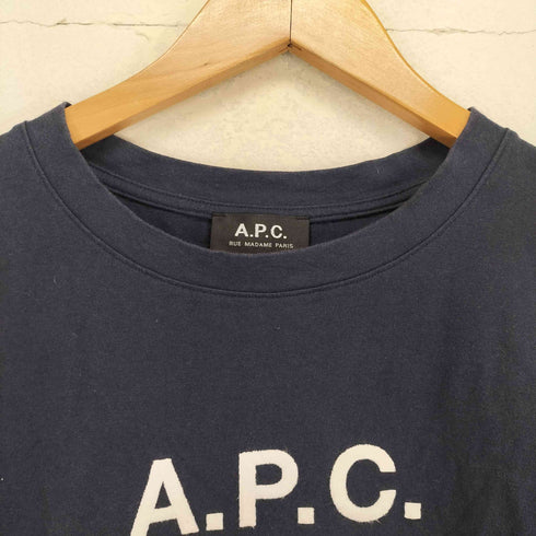 アーペーセー A.P.C. ロゴ刺繍クルーネックTシャツ メンズ M