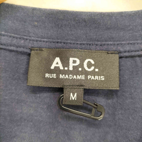 アーペーセー A.P.C. ロゴ刺繍クルーネックTシャツ メンズ M