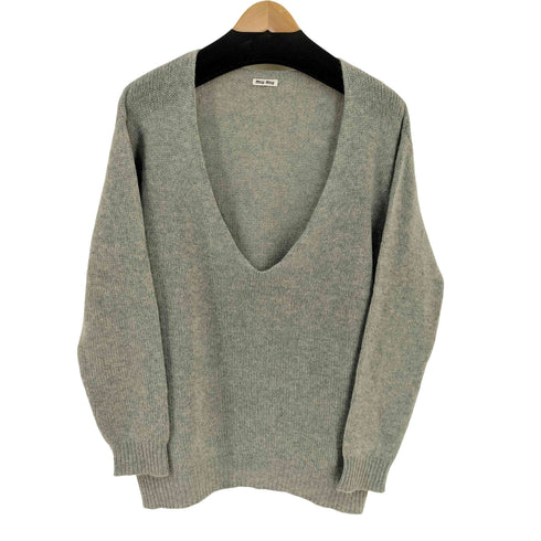 ミュウミュウ miu miu カシミヤ Vネックニット レディース JPN:38