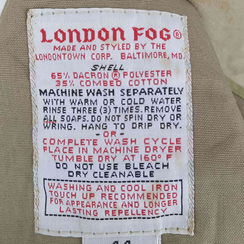 ロンドンフォグ LONDON FOG トレンチコート メンズ 44LONG