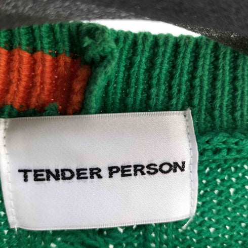 テンダーパーソン TENDER PERSON COLLEGE KNIT CARDIGAN メンズ 00