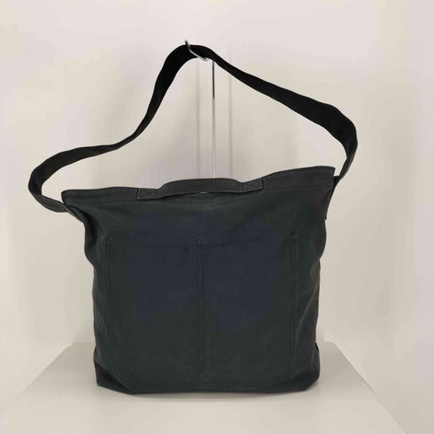 エムエイチエル MHL. キャンバス 2WAY ショルダーバッグ ロゴプリント メンズ