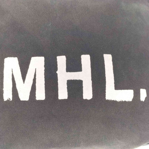 エムエイチエル MHL. キャンバス 2WAY ショルダーバッグ ロゴプリント メンズ