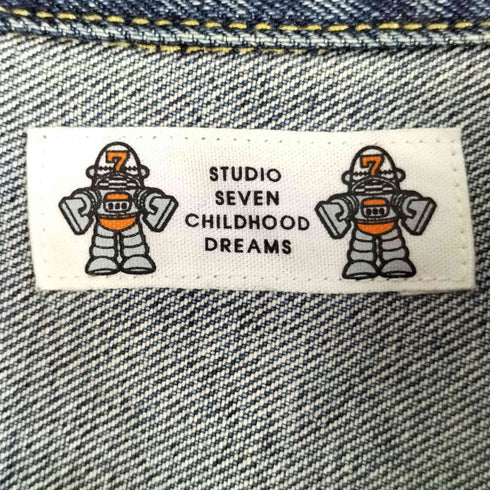 ジーユー GU バック刺繍ブラックデニムジャケット トラッカージャケット メンズ JPN:S