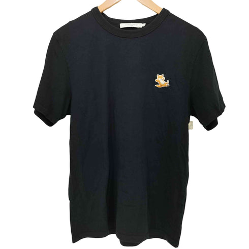 メゾンキツネ MAISON KITSUNE Fox Chilux Logo T-shirt チラックスフォックス パッチ クラシック Tシャツ レディース import:S