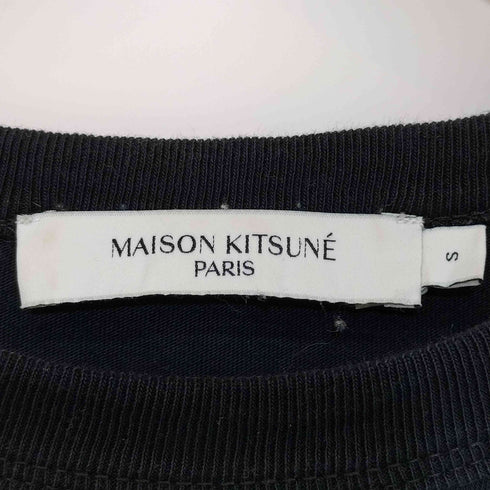 メゾンキツネ MAISON KITSUNE Fox Chilux Logo T-shirt チラックスフォックス パッチ クラシック Tシャツ レディース import:S