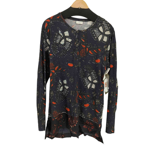 ドリスヴァンノッテン DRIES VAN NOTEN ミャオ族 素材切替 ヘンリーネックロングカットソー メンズ import:M