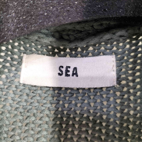 シー SEA HALF DOLLAR コインボタン コットンカーディガン メンズ