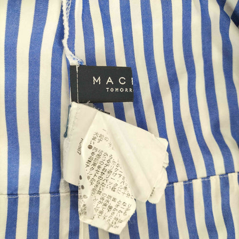マカフィー MACPHEE ストライプ柄 ビジュー装飾ブラウス レディース JPN:38