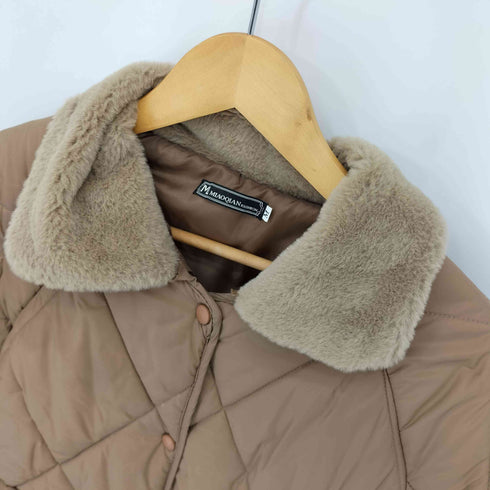 MIAOQIAN FASHION ファー切替キルティングコート レディース JPN:M