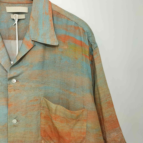 ヨーク YOKE 2024SS LANDSCAPE PRINTED OPEN COLLAR SHIRT メンズ JPN:3