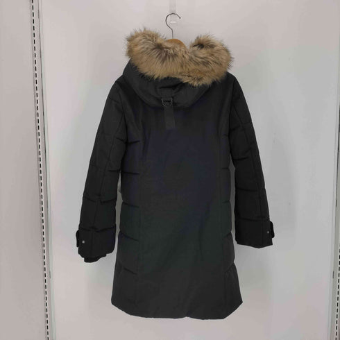 ザラ ZARA WATER REPELLENT LONG PADDED ファー付き中綿コート レディース import:M