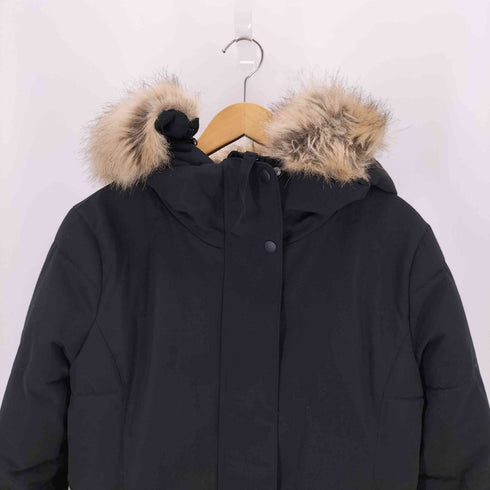 ザラ ZARA WATER REPELLENT LONG PADDED ファー付き中綿コート レディース import:M
