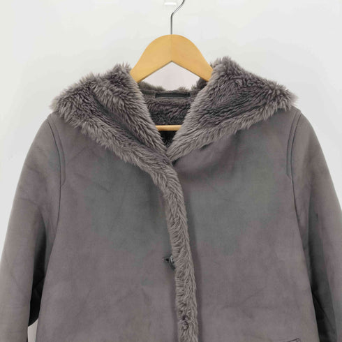 ユニクロ UNIQLO ムートンタッチフーデットコート レディース JPN:L