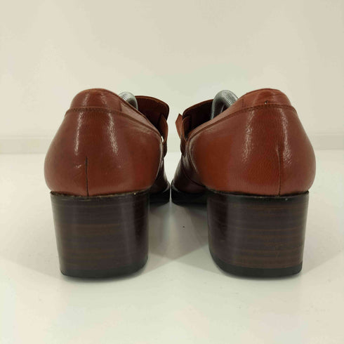 イヴサンローラン Yves Saint Laurent レザー タッセル ベルトデザイン ヒール ローファー レディース JPN:24