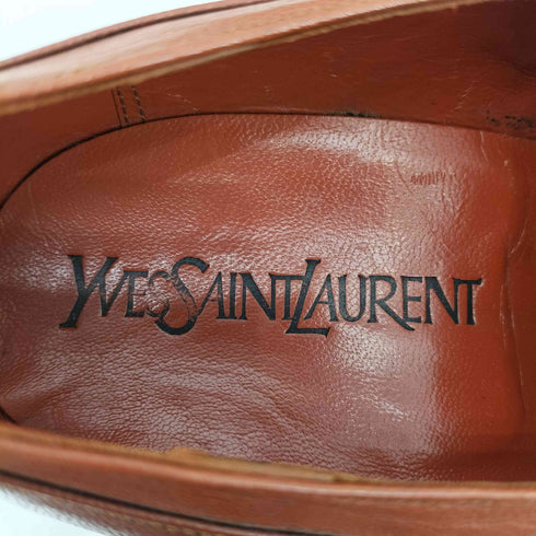 イヴサンローラン Yves Saint Laurent レザー タッセル ベルトデザイン ヒール ローファー レディース JPN:24