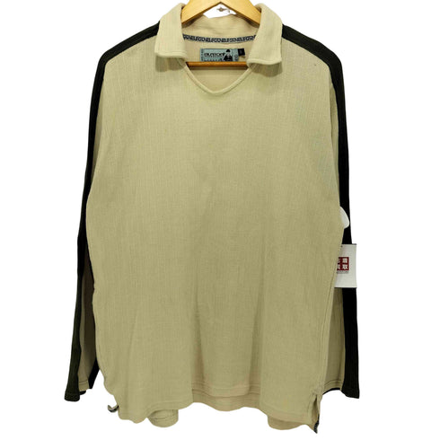 バートン BURTON 90S ロゴ刺繍 襟付き L/S ロンT ポロシャツ メンズ import:M