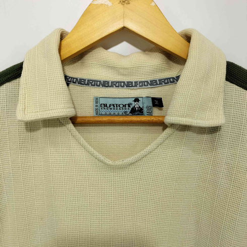 バートン BURTON 90S ロゴ刺繍 襟付き L/S ロンT ポロシャツ メンズ import:M