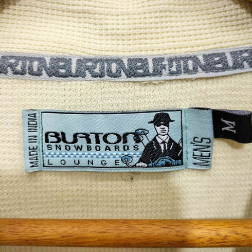 バートン BURTON 90S ロゴ刺繍 襟付き L/S ロンT ポロシャツ メンズ import:M