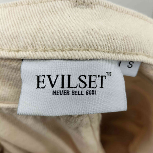 EVILSET ダメージ加工 デザイン ホワイトデニムパンツ レディース JPN:S
