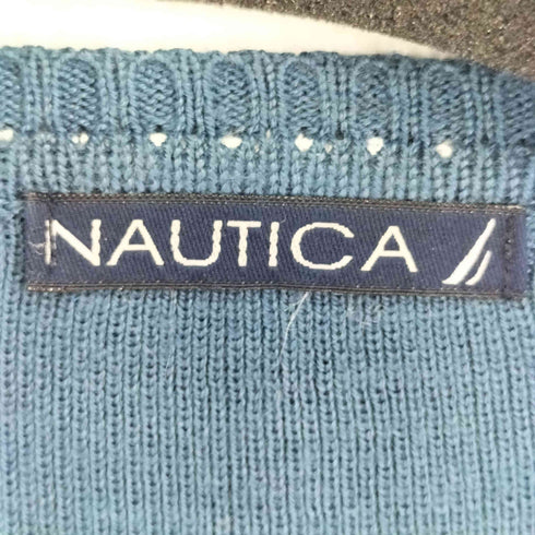 ノーティカ NAUTICA Vネック ボーダーニット メンズ