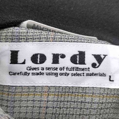 LORDY ウォッシャブルウール ワンポケットL/Sボックスチェックシャツ メンズ