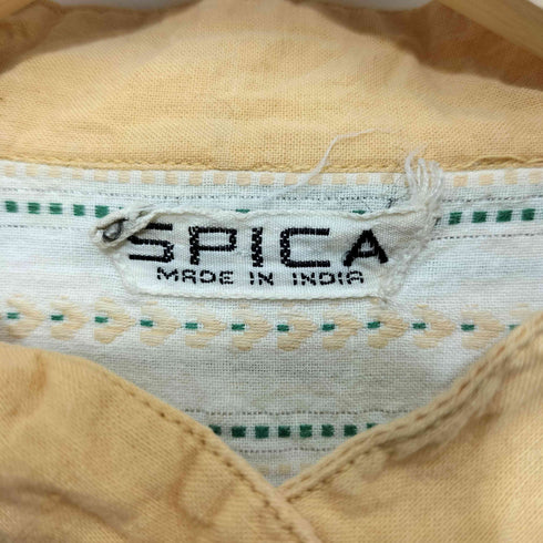 SPICA インド綿 総柄 スタンドカラー L/Sシャツ レディース