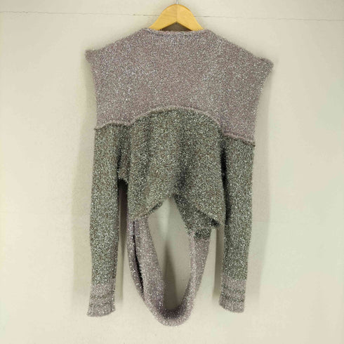 ヴィヴィアンウエストウッドレッドレーベル Vivienne Westwood RED LABEL 24AW LAFORET HARAJUKU Exclusive Collection ラメブロッキングニットレクタングルカーディガン レディース FREE