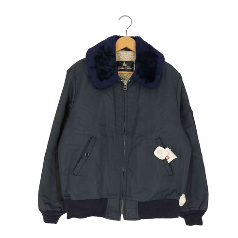 ゴールデンフリース GOLDEN FLEECE USA製 SCOVILLジッパー B-15型 裏地 襟ボア フライトジャケット メンズ US:42