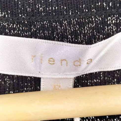 リエンダ rienda DeepタックショルダーVネックKnitTOP レディース FREE