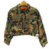 ザラ ZARA カモフラージュ クロップド パデッド ジャケット レディース import:M