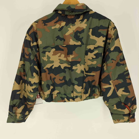 ザラ ZARA カモフラージュ クロップド パデッド ジャケット レディース import:M